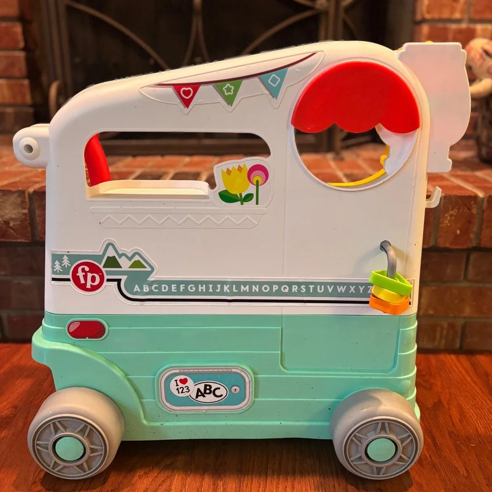Fisher-Price Laugh‎ & Learn 3-in-1 On-the-Go Camper Teal Walker Activity Center